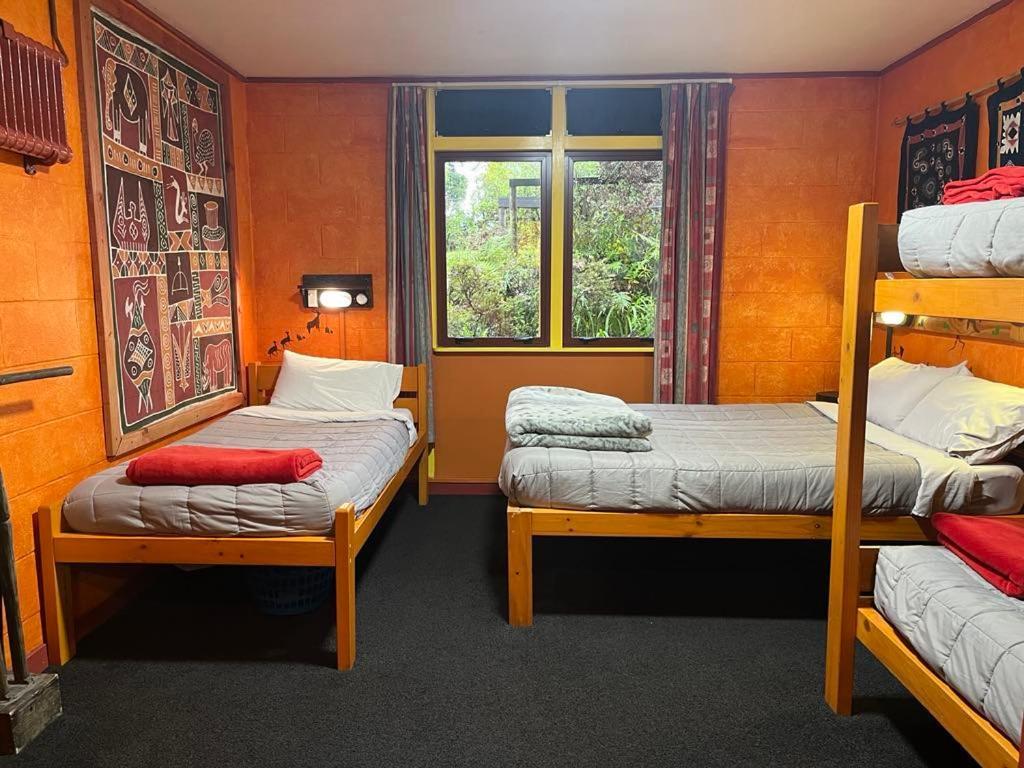 Global Village Travellers Lodge Greymouth Kültér fotó A typical dorm room at a hostel